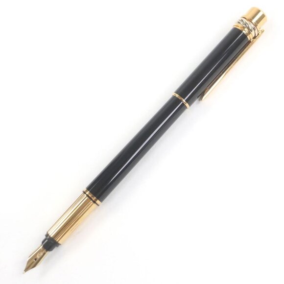 Cartier Nib 18K F Nib Trinity Cap Fountain Pen Stationery Black
